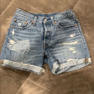 Distressed Jean Shorts